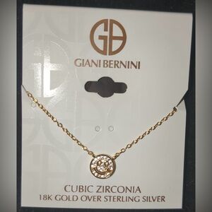 Giani Bernini Gold Necklace with Cubic Zirconia Pendant
